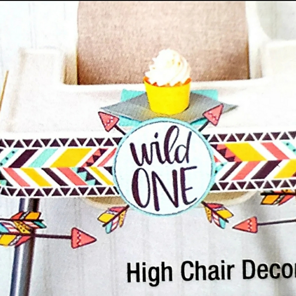 20 Wild One party invitations & high chair decor